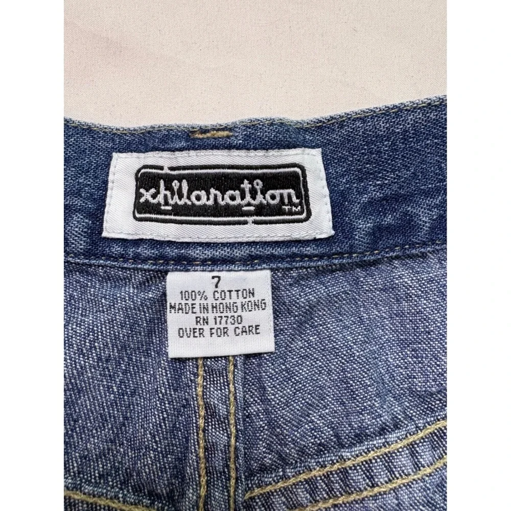 Vintage Y2K Xhilaration Carpenter Jeans Women Size 7 Wide Leg Utility Cargo